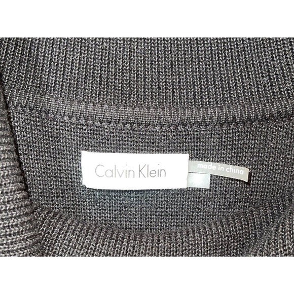 CALVIN KLEIN Women’s L Black Sweater Knit Dress Black - Picture 3 of 7